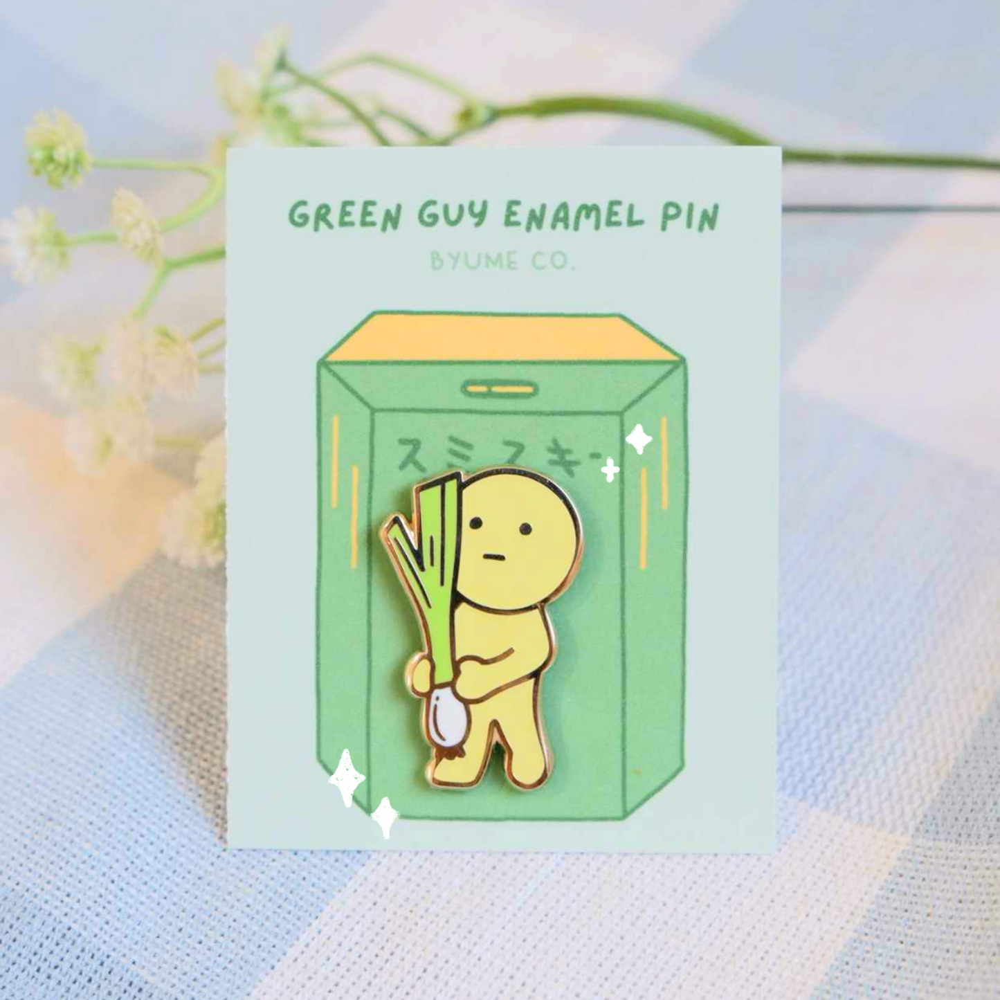 Green Guy Scallion / Leek Hard Enamel Pin