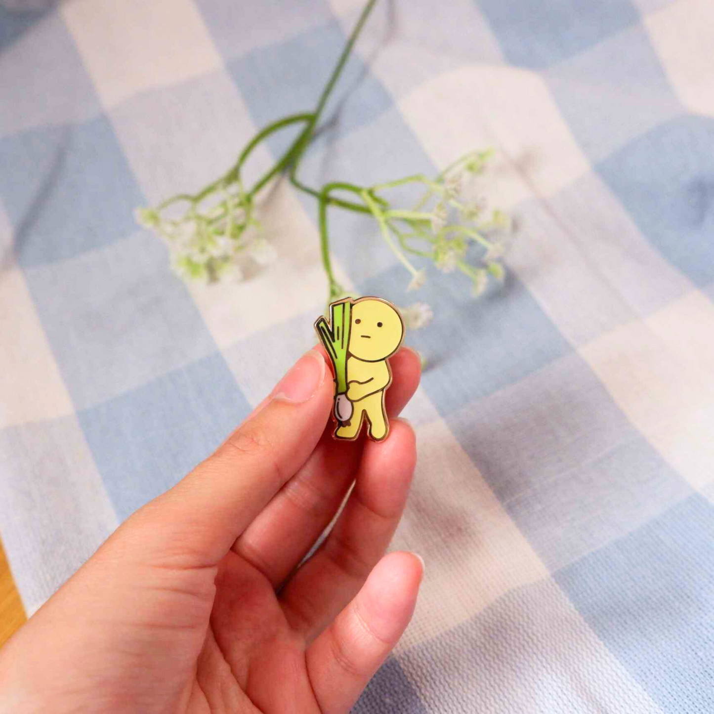 Green Guy Scallion / Leek Hard Enamel Pin