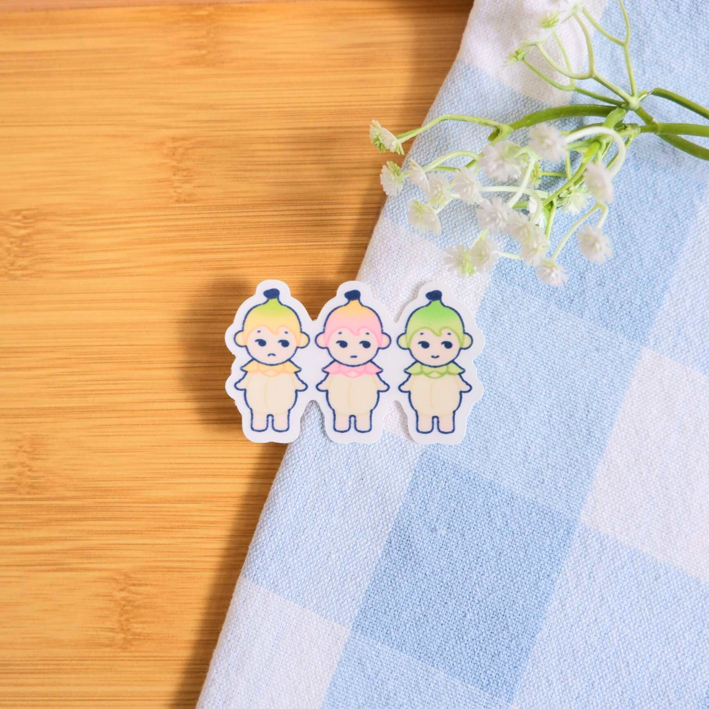 Banana Angels Clear Sticker