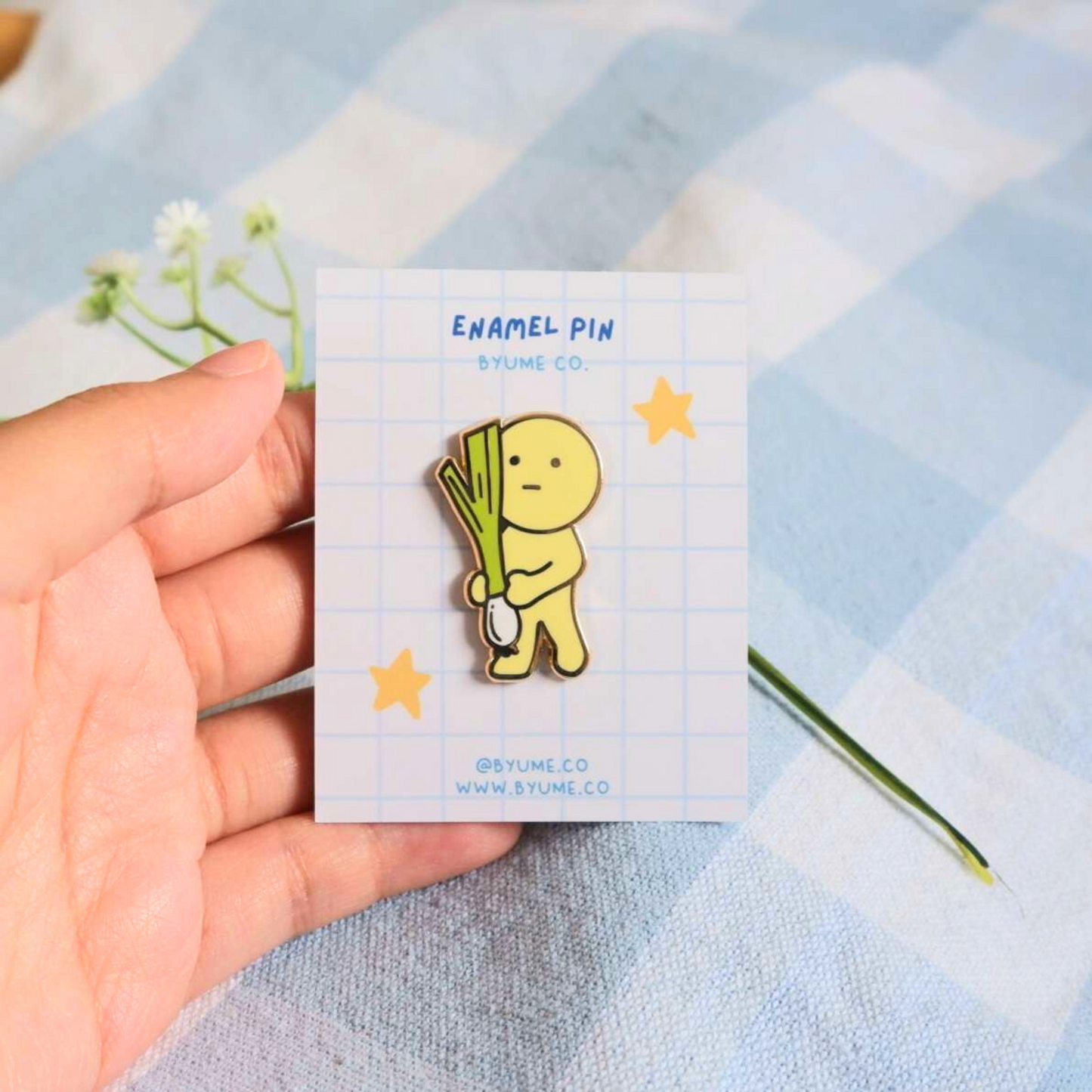 Green Guy Scallion / Leek Hard Enamel Pin