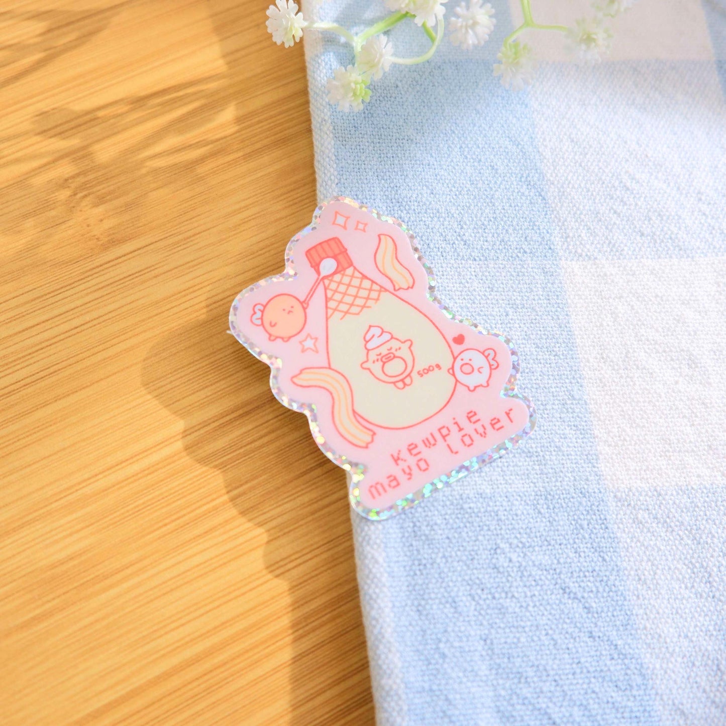 Mayo Lover Glitter Sticker
