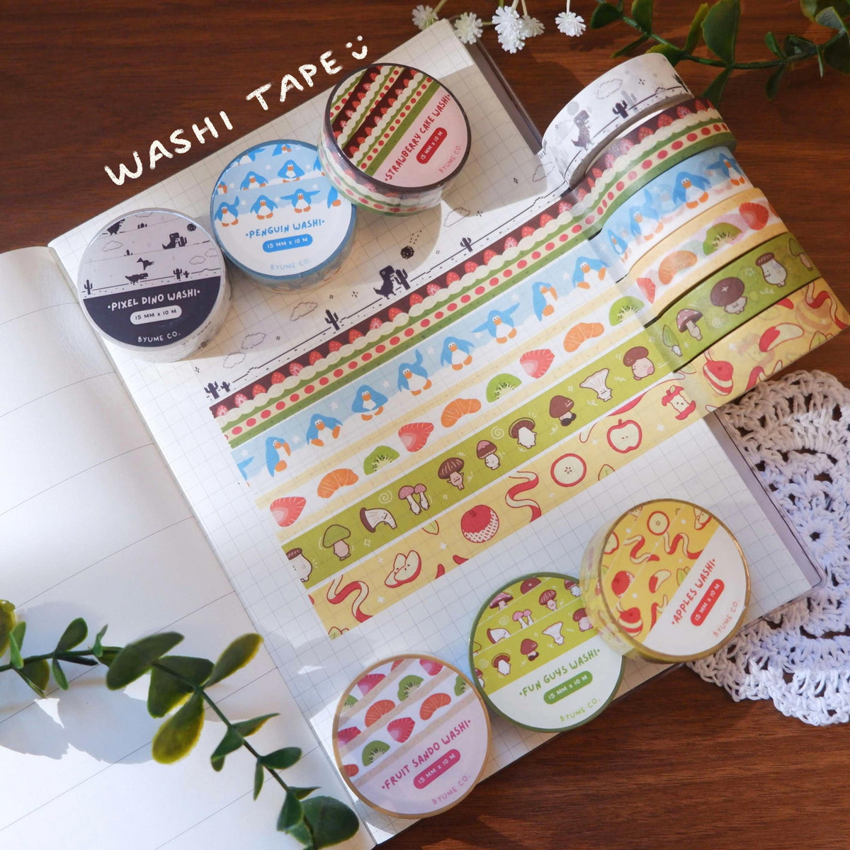 Strawberry Matcha Cake Washi Tape