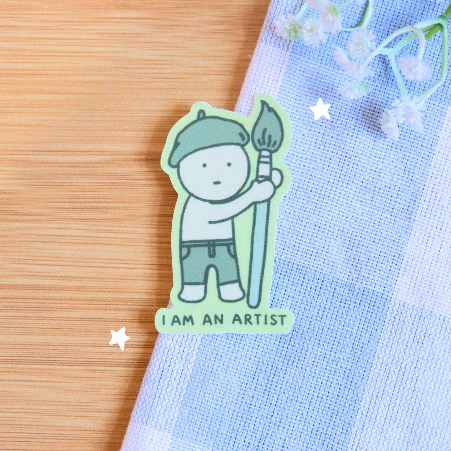 Artist Green Guy Sticker