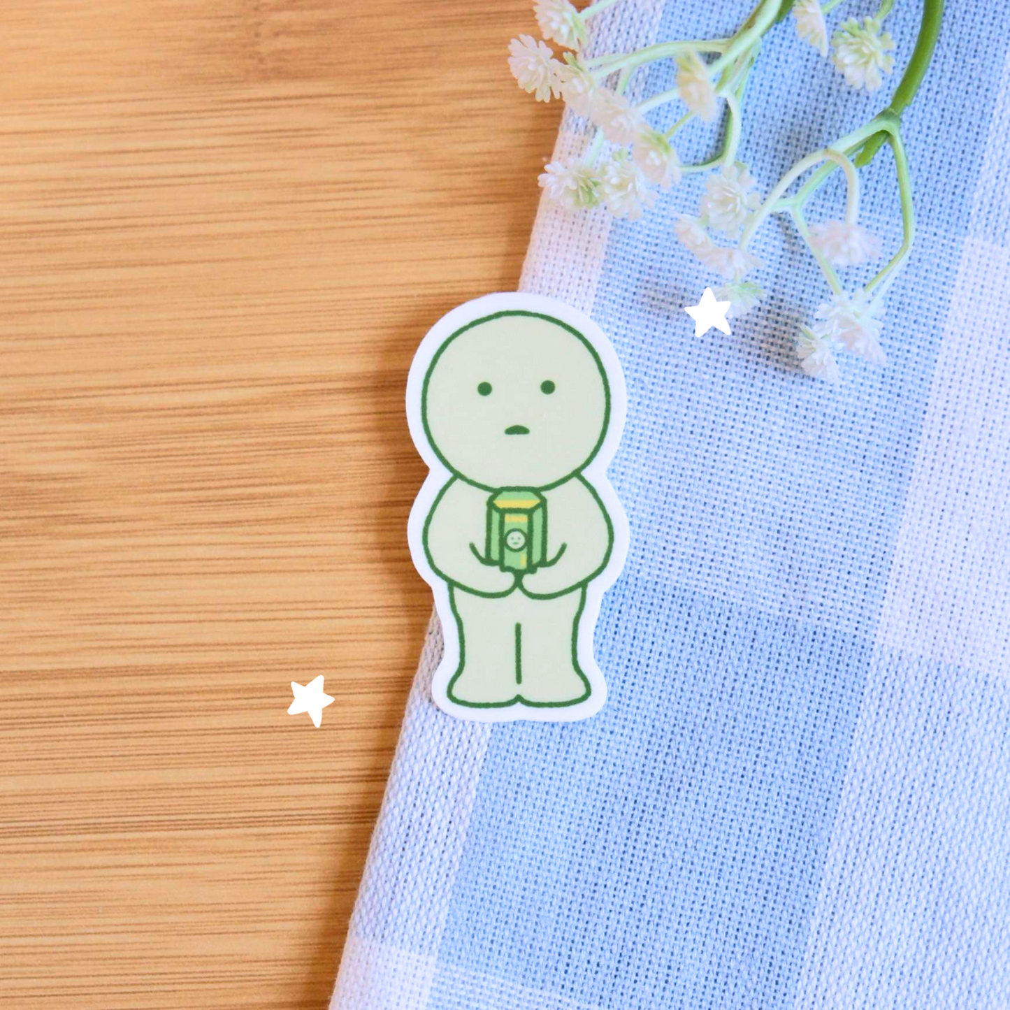 Green Guy with Blind Box Sticker