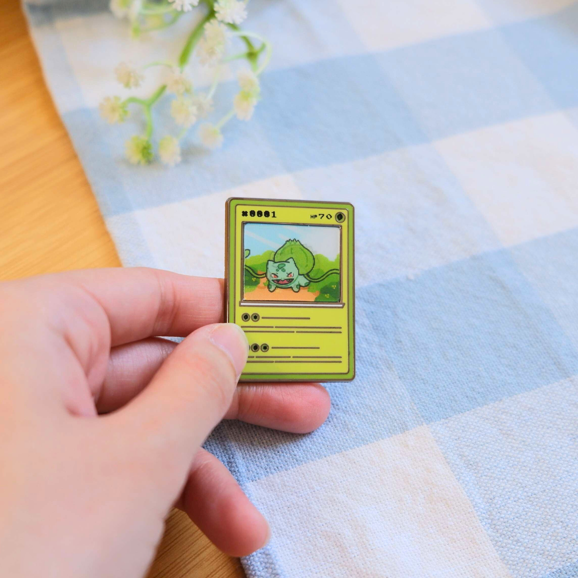 Ditto Poke Card Lenticular Pin byUme Co. Ditto Poke Card Lenticular Pin byUme Co.