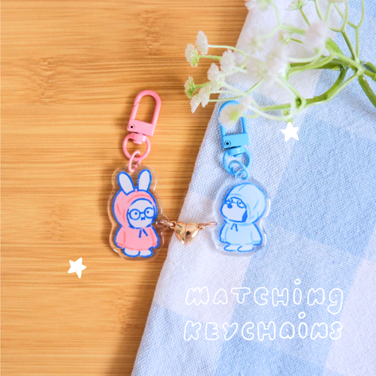 Hoodie Friends Matching Magnetic Keychains