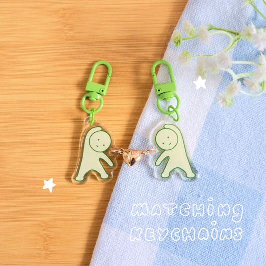 Green Guy Matching Magnetic Keychains