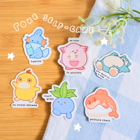 Poke Self-Care Stickers
