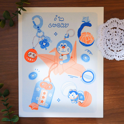 Lucky Things Riso Art Print