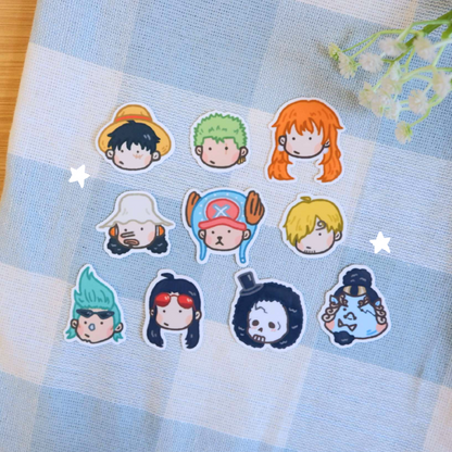 OP Straw Hat Pirates Sticker Beans | Vinyl Waterproof Stickers
