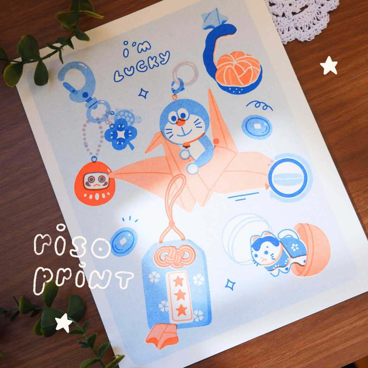 Lucky Things Riso Art Print