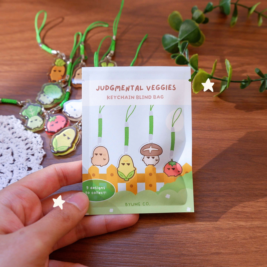 Judgmental Veggies Keychain Blind Bag