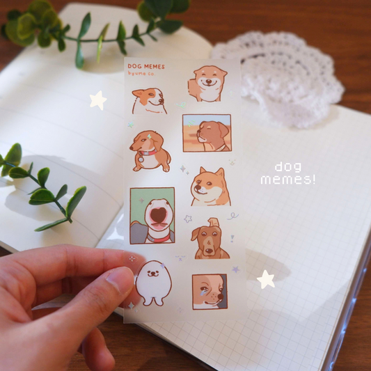 Dog Memes Holo Foil Sticker Sheet