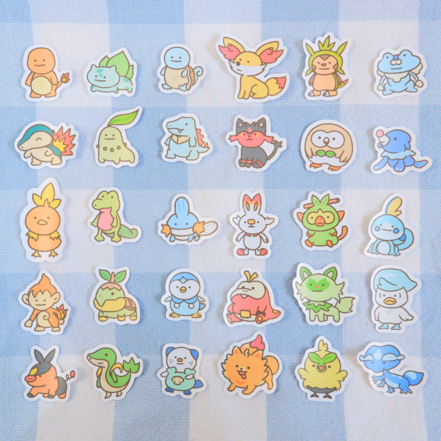 Poke Derpy Starters Mystery Sticker Blind Bag