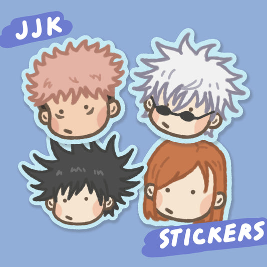 JJK Sticker Beans | Vinyl Waterproof Stickers for Bullet Journal, Planner, Laptop, Water Bottle, Phone Case, Deco