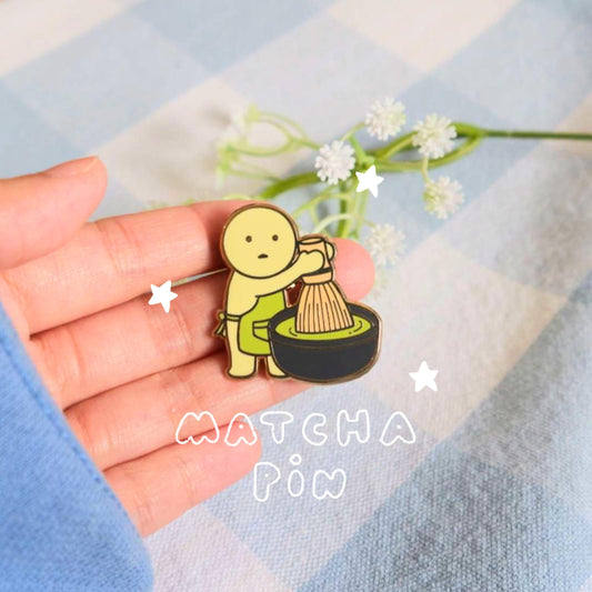 Green Guy Matcha Enamel Gold Plated Pin