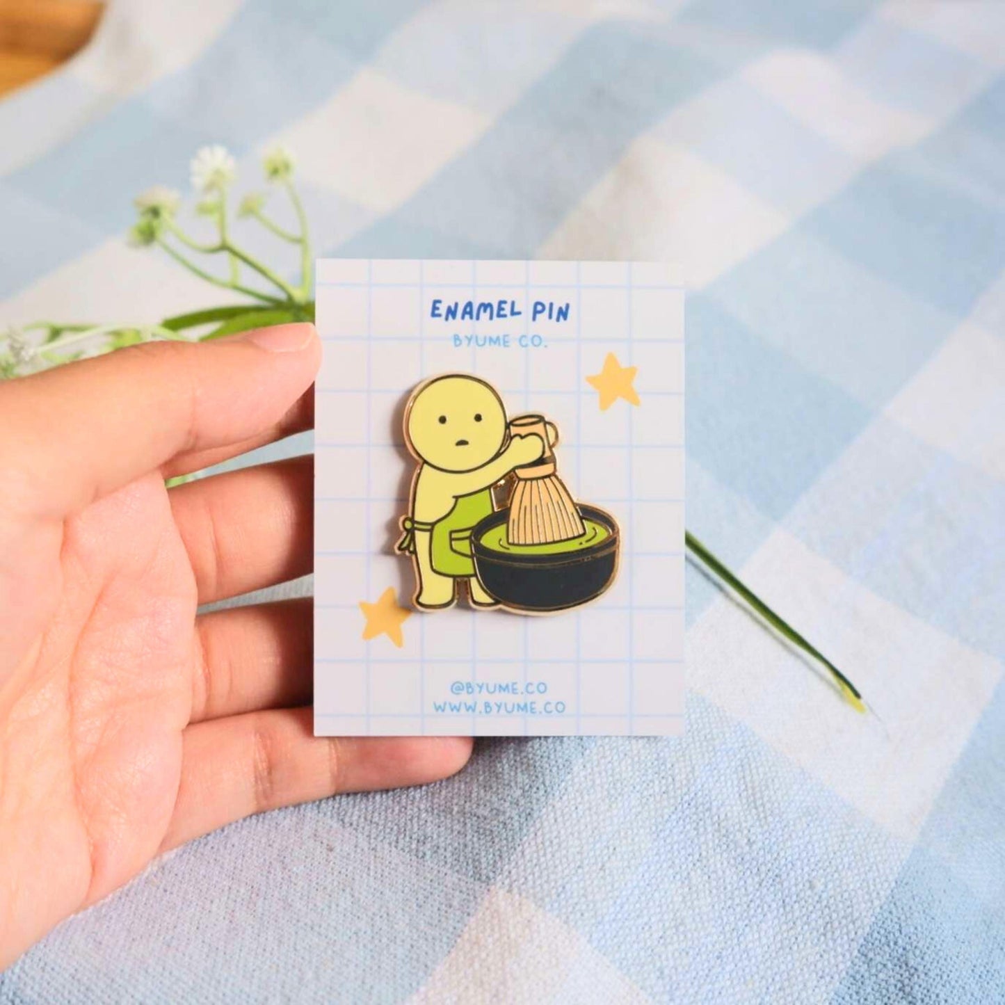 Green Guy Matcha Enamel Gold Plated Pin