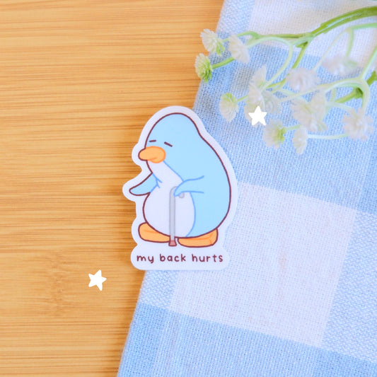 My Back Hurts Sticker