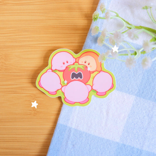 Pink Blob Prayer Circle Sticker