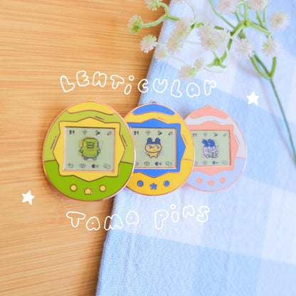 Tama Lenticular Rose Gold Plated Pins