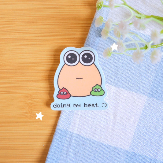 Doing My Best Sticker