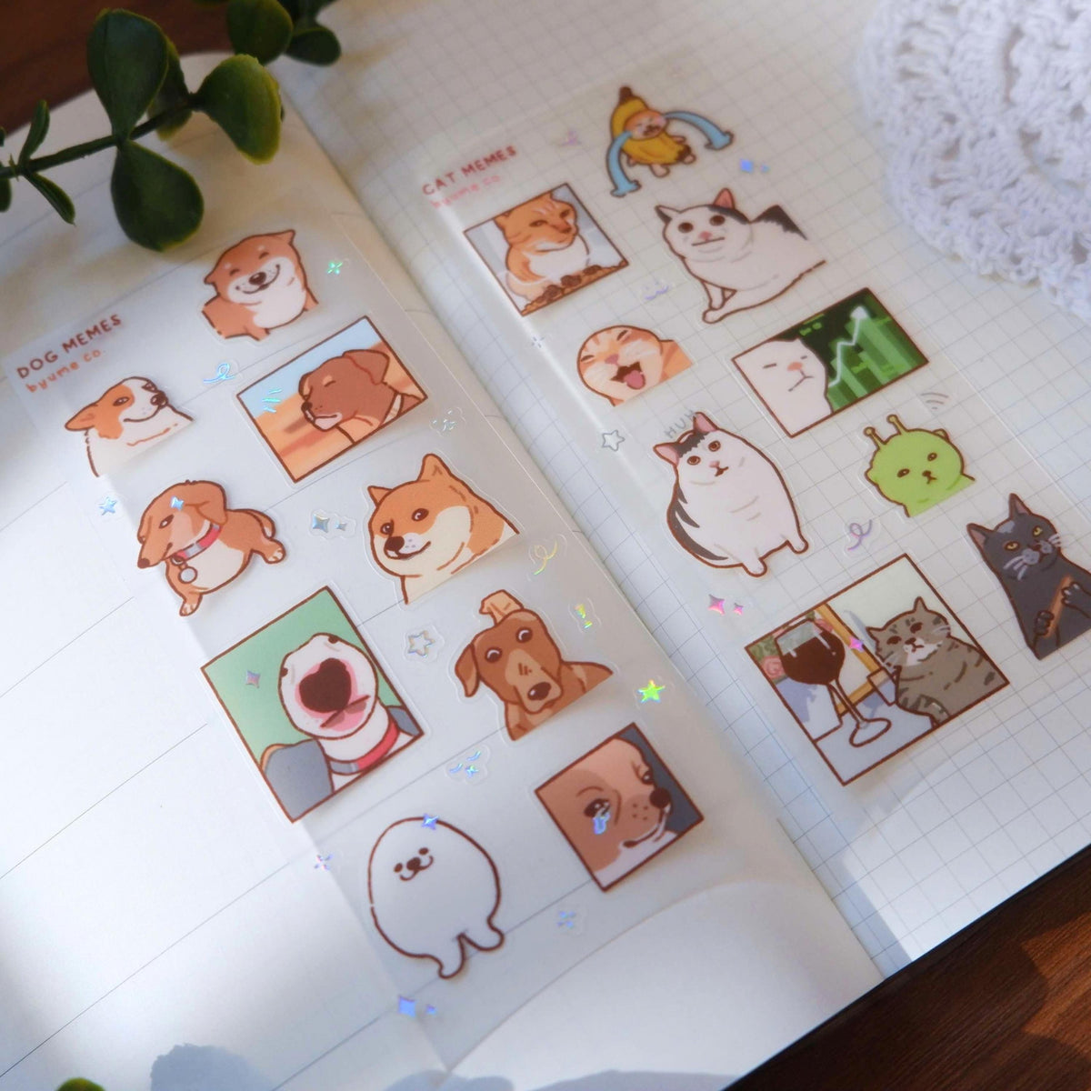 Cat Memes Holo Foil Sticker Sheet