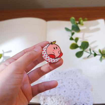 Pink Blob Peach Enamel Rose Gold Plated Pin