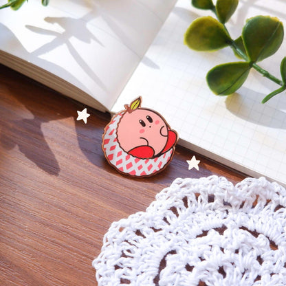 Pink Blob Peach Enamel Rose Gold Plated Pin