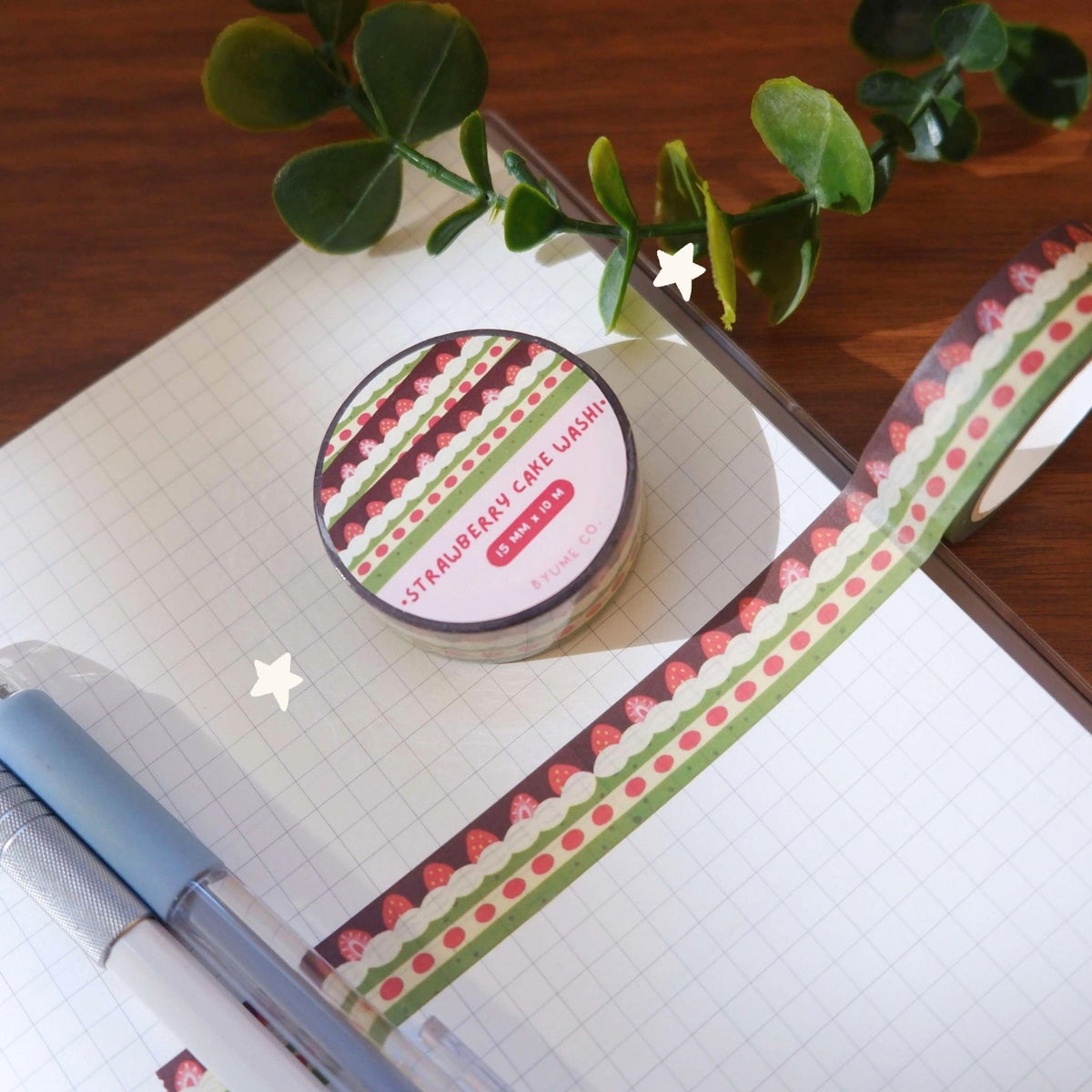 Strawberry Matcha Cake Washi Tape