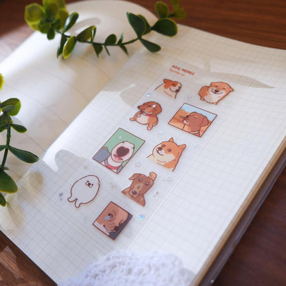 Dog Memes Holo Foil Sticker Sheet