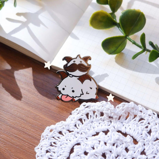 Fluff Balls Enamel Black Nickel Plated Pin