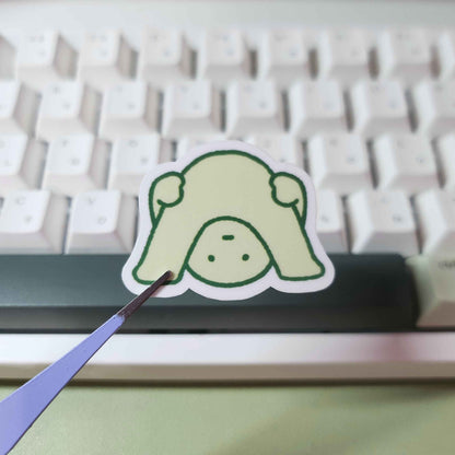 Green Guy Peeking Sticker