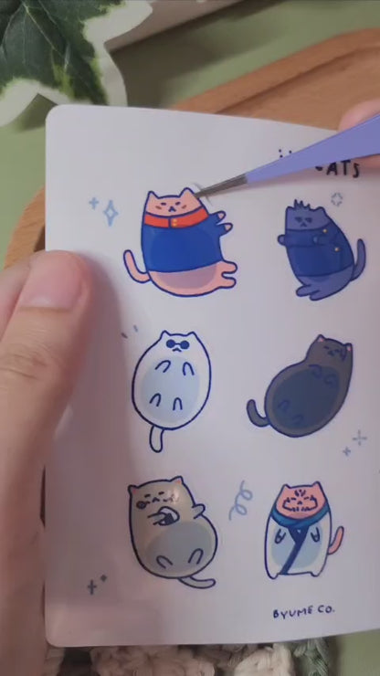 JJK-Inspired Cat Sticker Sheet