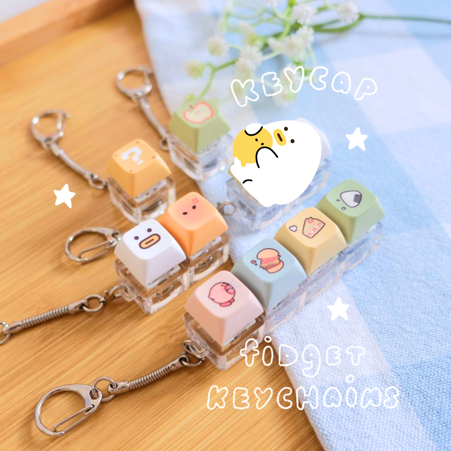 Keycap Fidget Keychains
