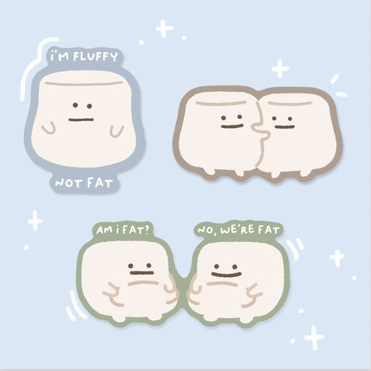 Relatable Marshmallow Stickers